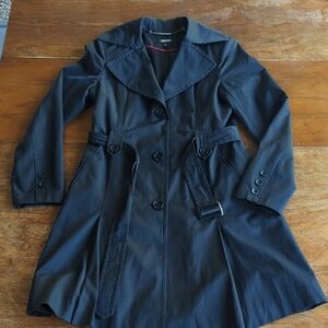 DKNY Trench Coat Women's Small Fit & Flare Y2K